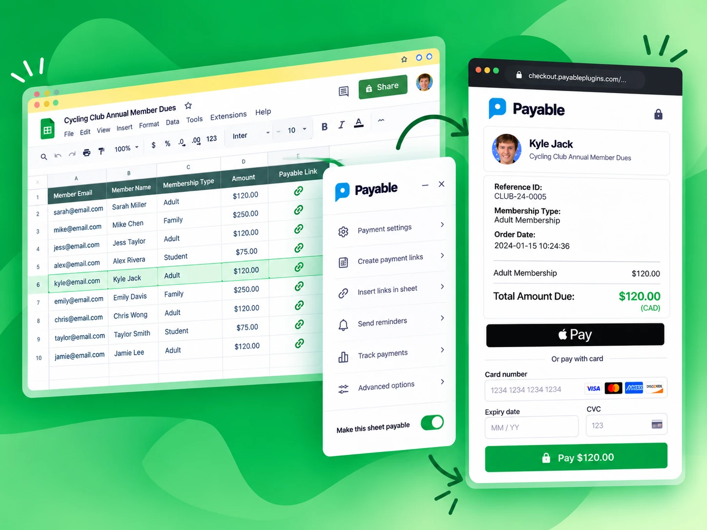 Google Sheets payment checkout with PayPal